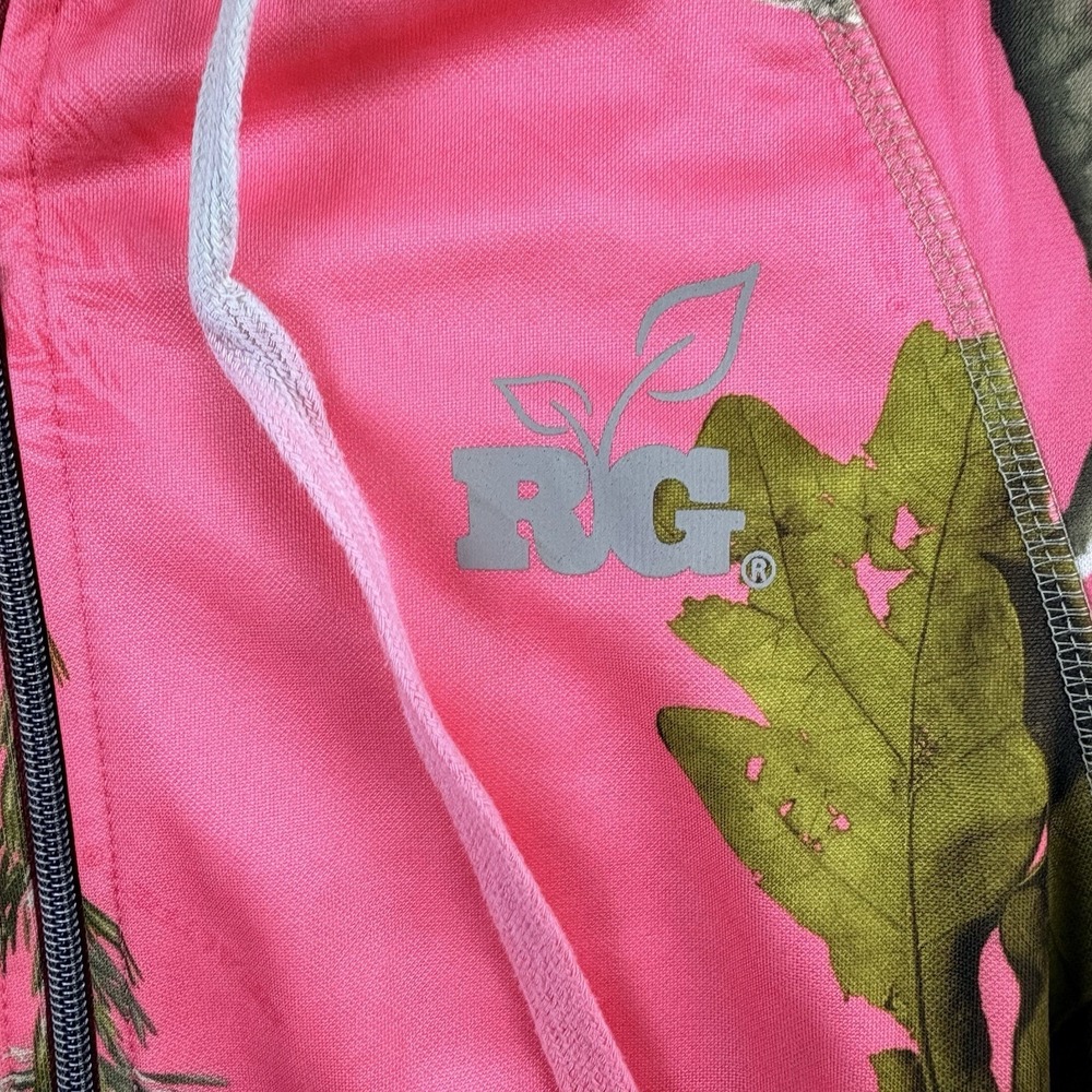 Realtree Girl Hoodie Pink Camo‎ Full Zip Girls Size M Outdoor Hunting Style - Picture 4 of 14